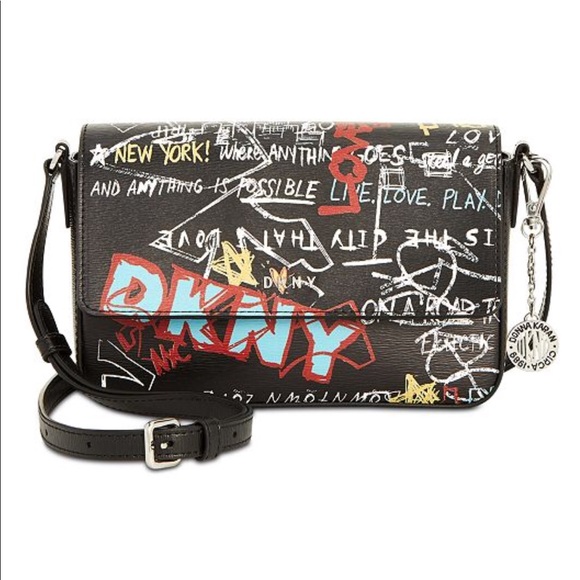 dkny graffiti crossbody